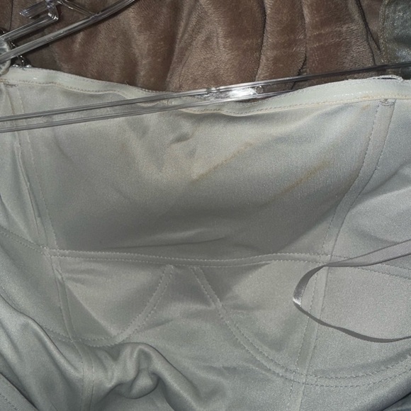 Andrea & Leo Couture
STYLE #MA103  Sz 10 Elegant Off-Shoulder Gray Evening Gown - Picture 6 of 17